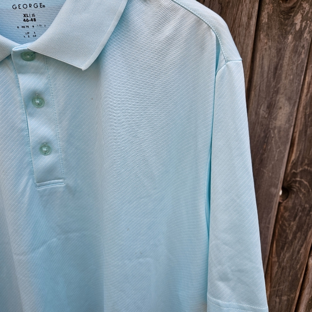 George Sky Blue Men's Polo Shirt Size XL - Picture 6 of 16